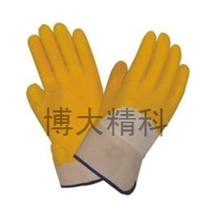 Y9052全浸黄色乳胶手套（罗口）12副/打